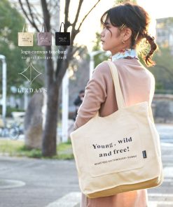 LIZDAYS  2way ショルダーバッグ ミニトート 仕切り 帆布 整理整頓 ポケット 10ポケット 多機能 多収納 舟形 シンプル おしゃれ